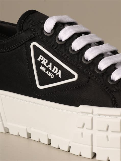 prada black sneakers women's.